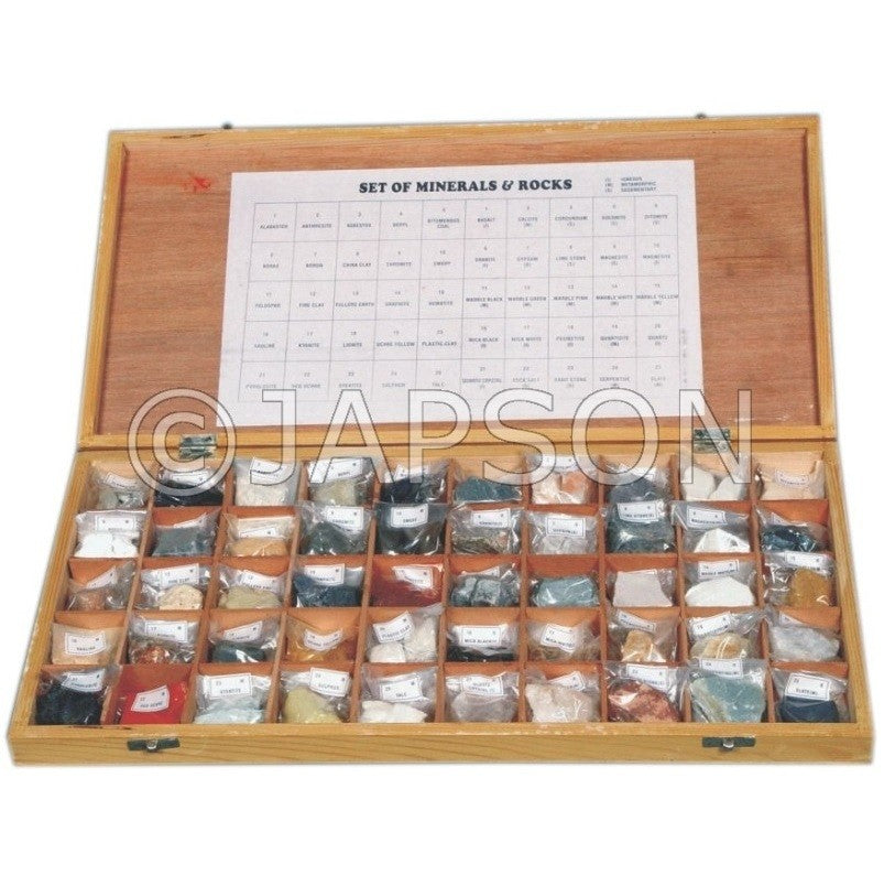 Rocks & Minerals Set, Collection of 50 Rocks & Minerals Rocks & Minerals Set, Collection of 50 Rocks & Minerals